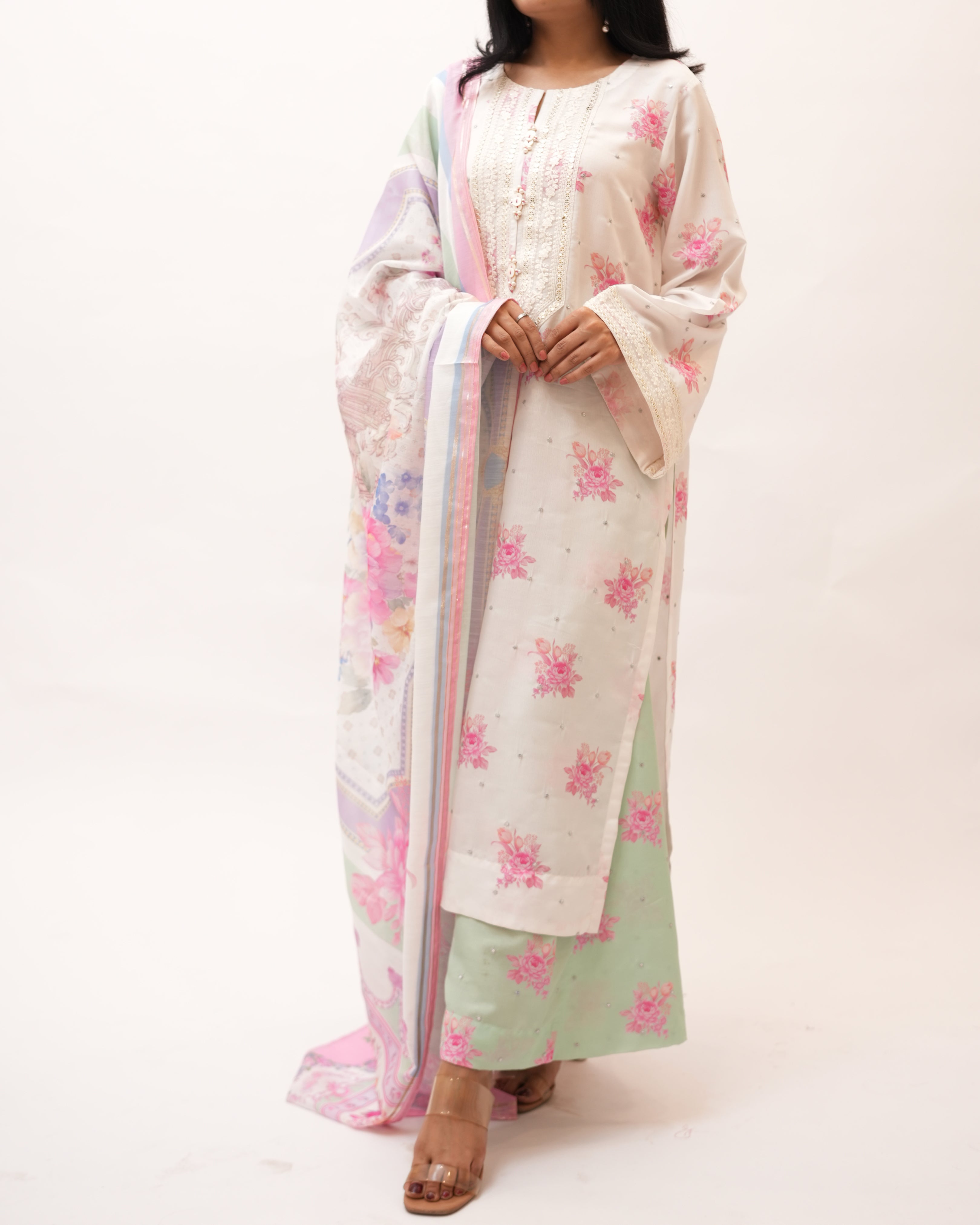 Swiss Lawn Full Sequence Embroidery 3Pcs