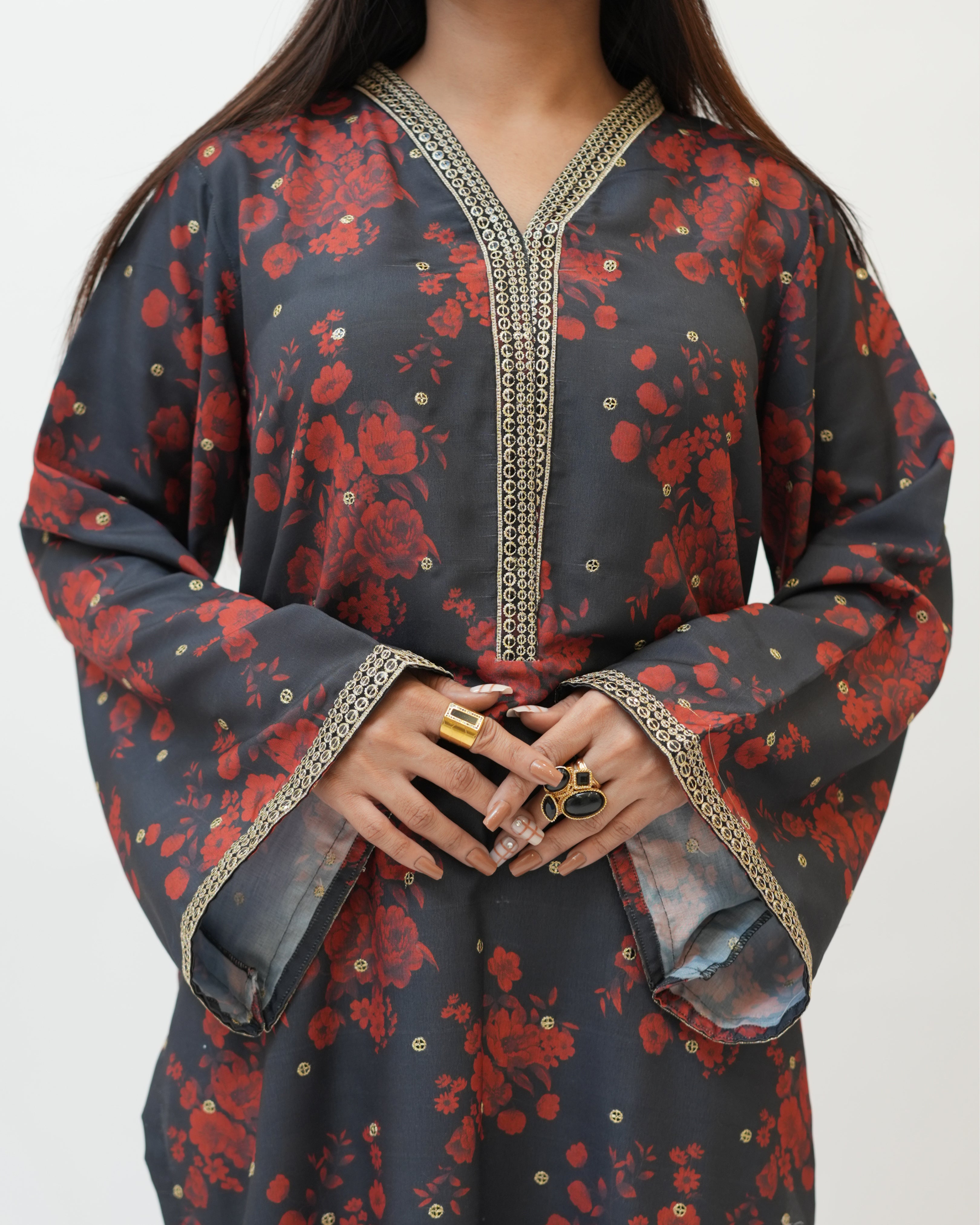 Swiss Lawn Full Secquance Embroidery 3 Pcs Suit
