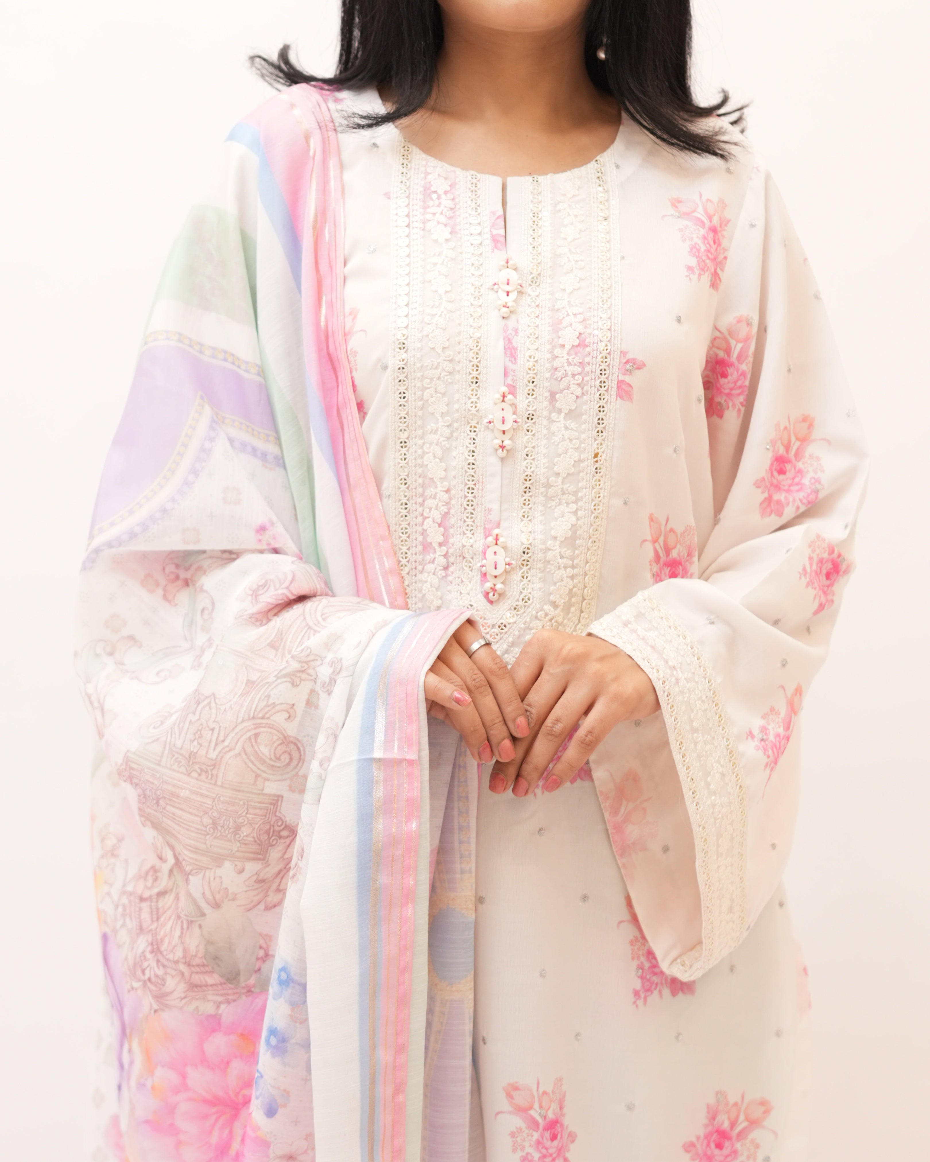 Swiss Lawn Full Sequence Embroidery 3Pcs