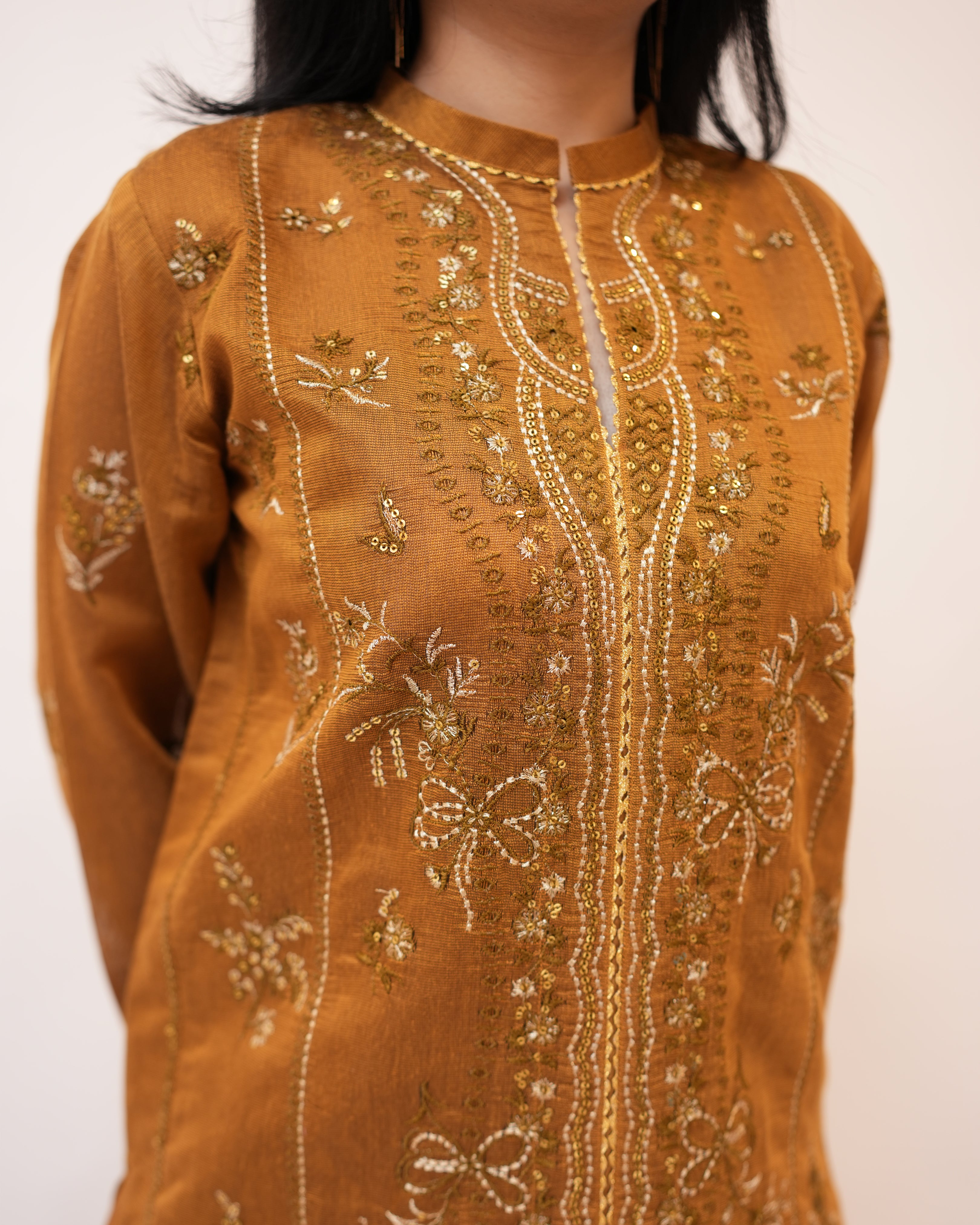 Khaddi Net Full Embroidery  3pcs
