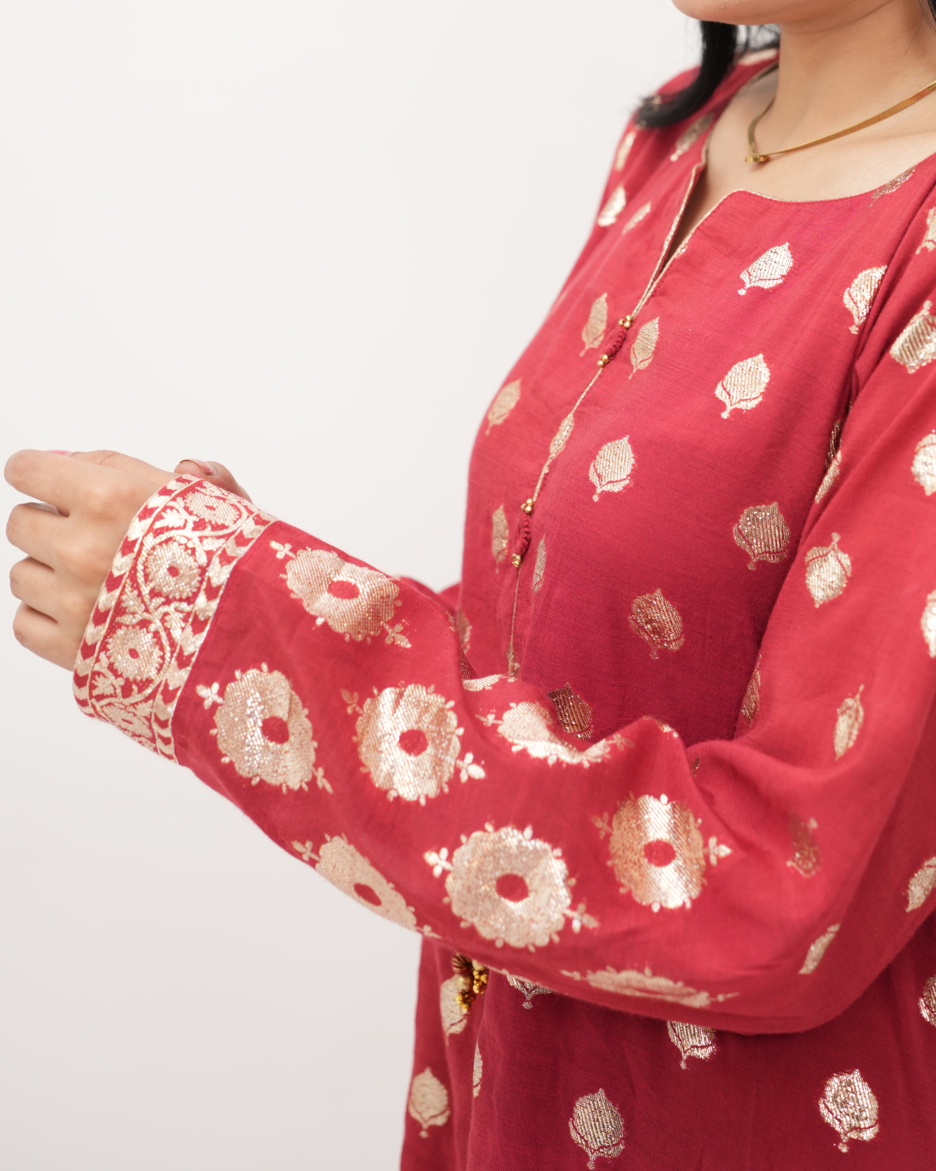 Zari Jacquard 3pcs Suit