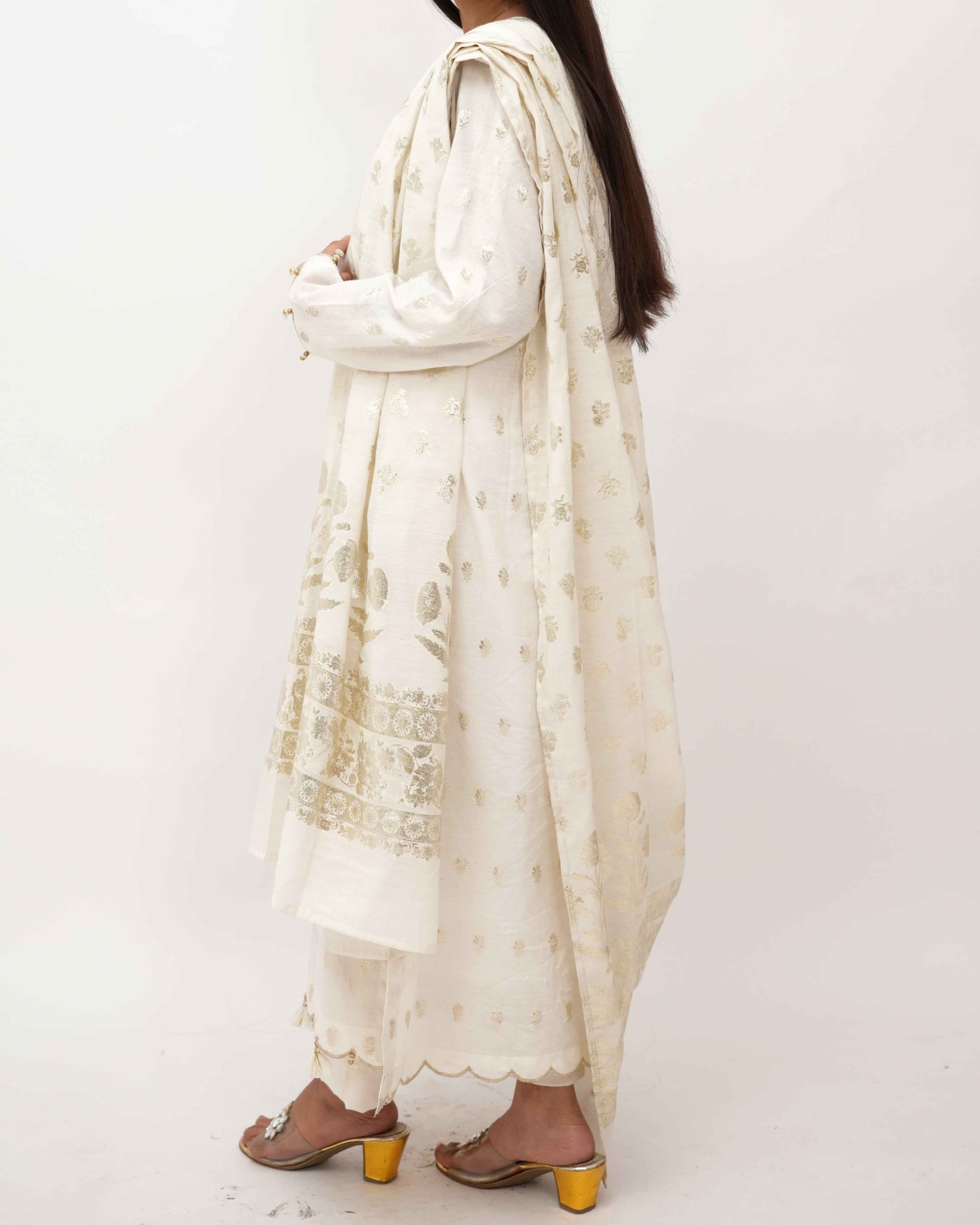 Zari Jacquard 3pcs Suit