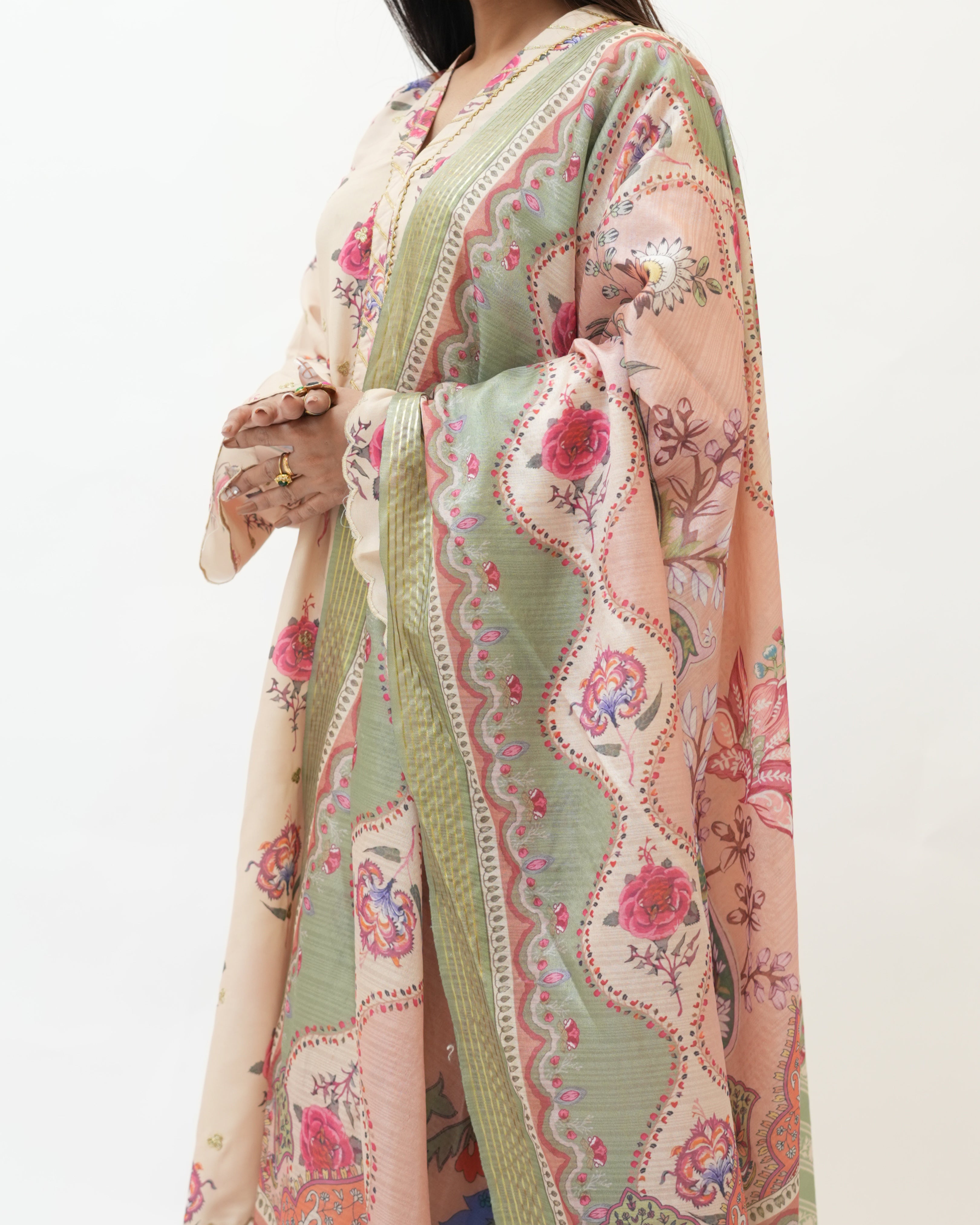 Swiss Lawn Full Secquance Embroidery 3 Pcs Suit