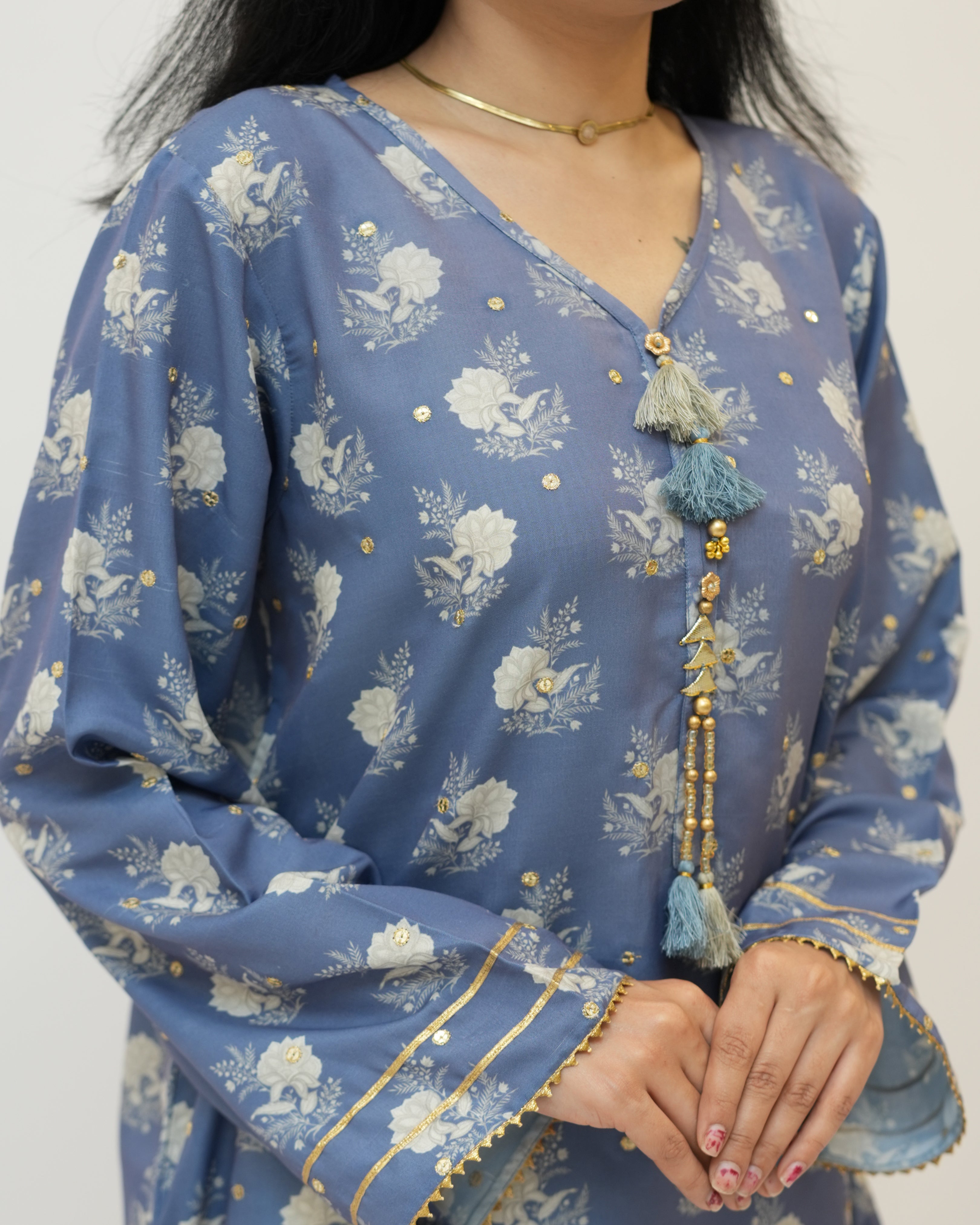 Swiss Lawn Full Secquance Embroidery 3 Pcs Suit
