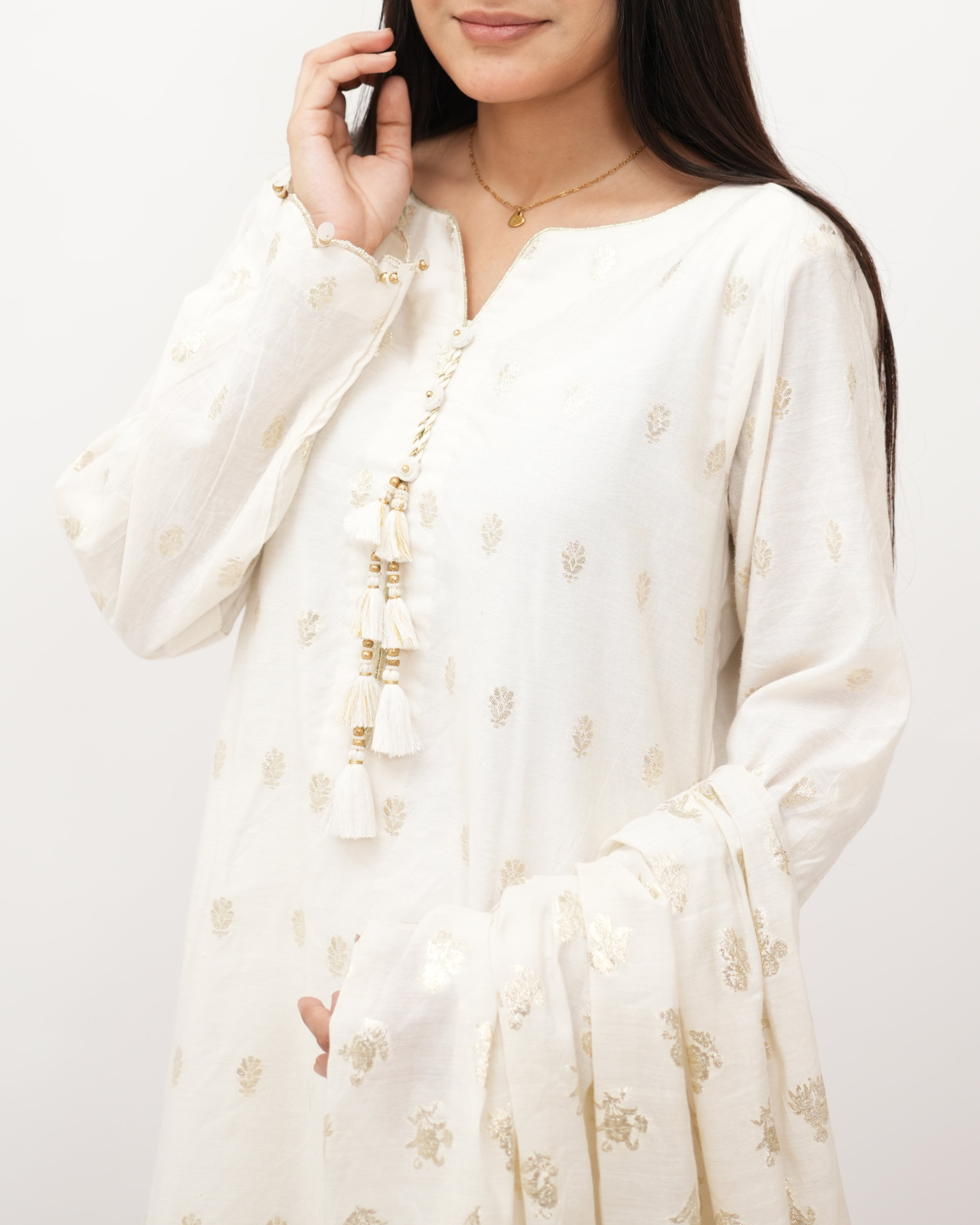 Zari Jacquard 3pcs Suit