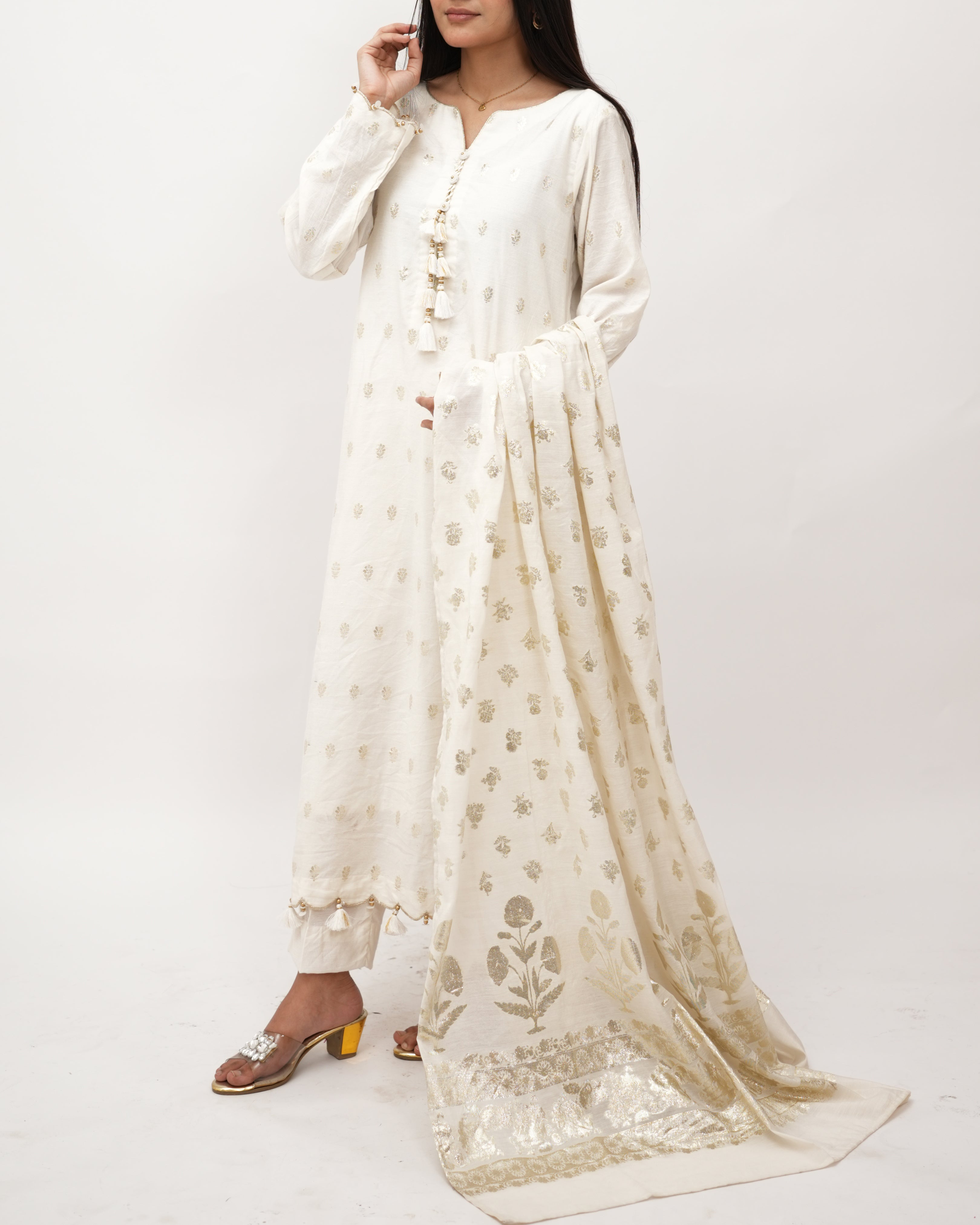 Zari Jacquard 3pcs Suit