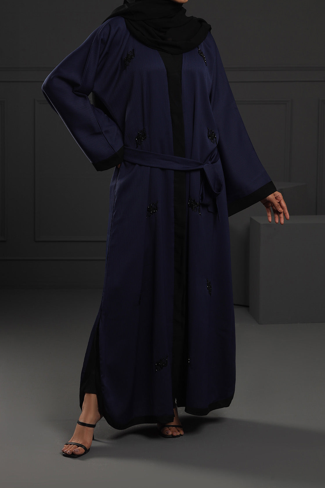 Abaya Navy Blue EMB