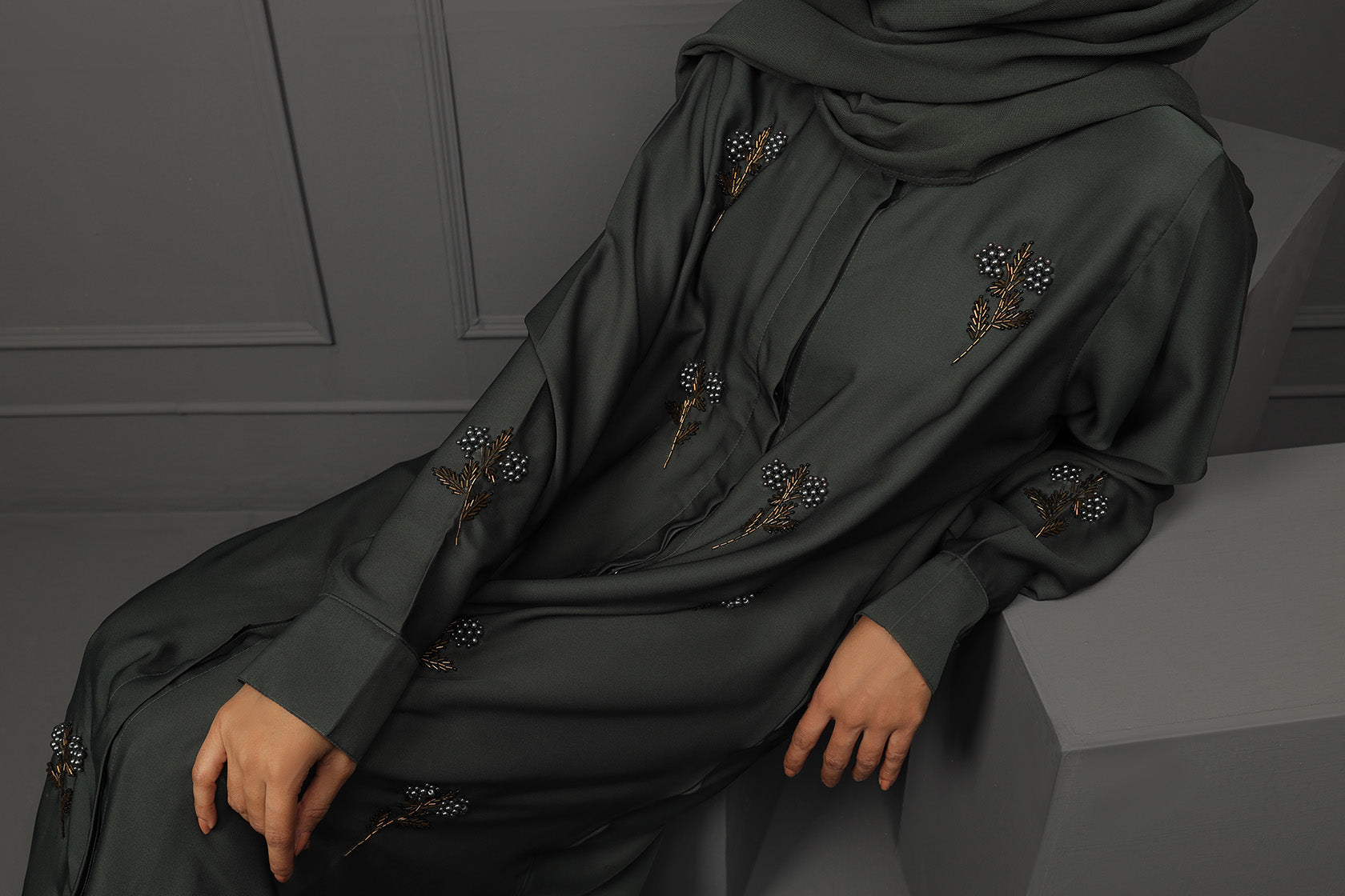 Abaya Emerald Green