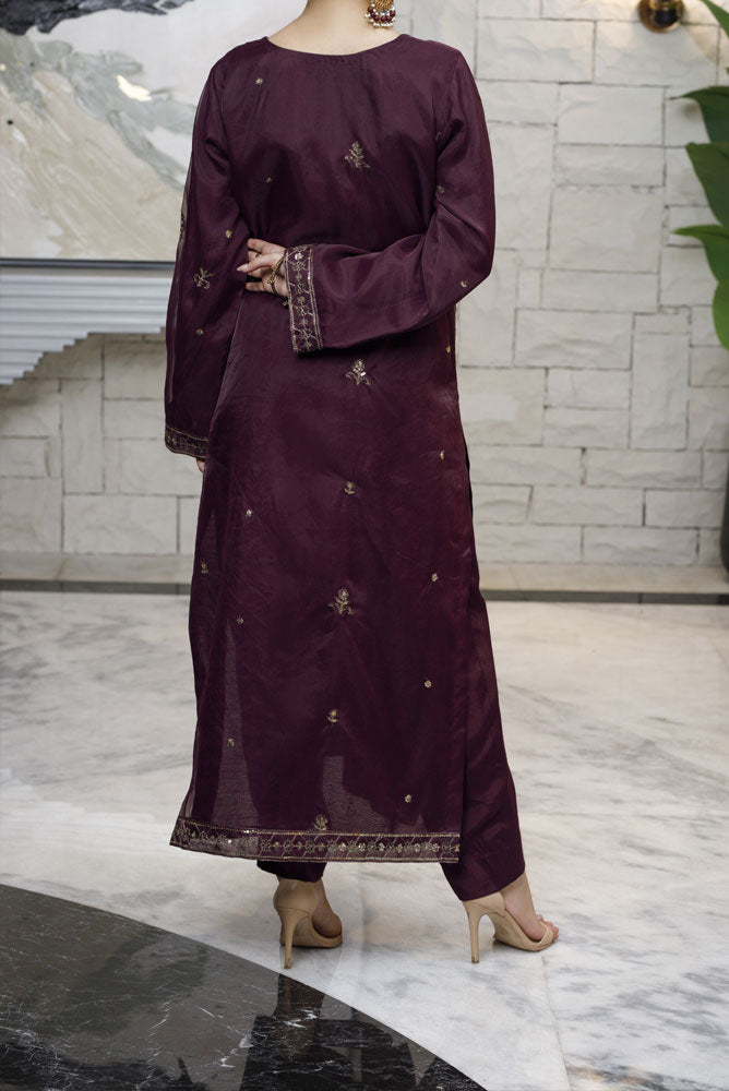 Burnt Maroon 2pc Women Suit