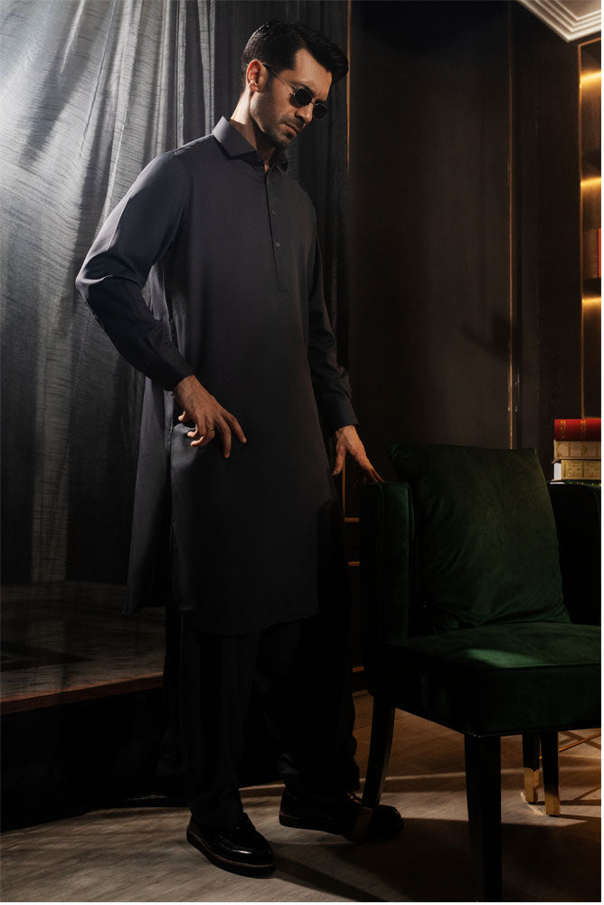 Men Grey Kameez Shalwar