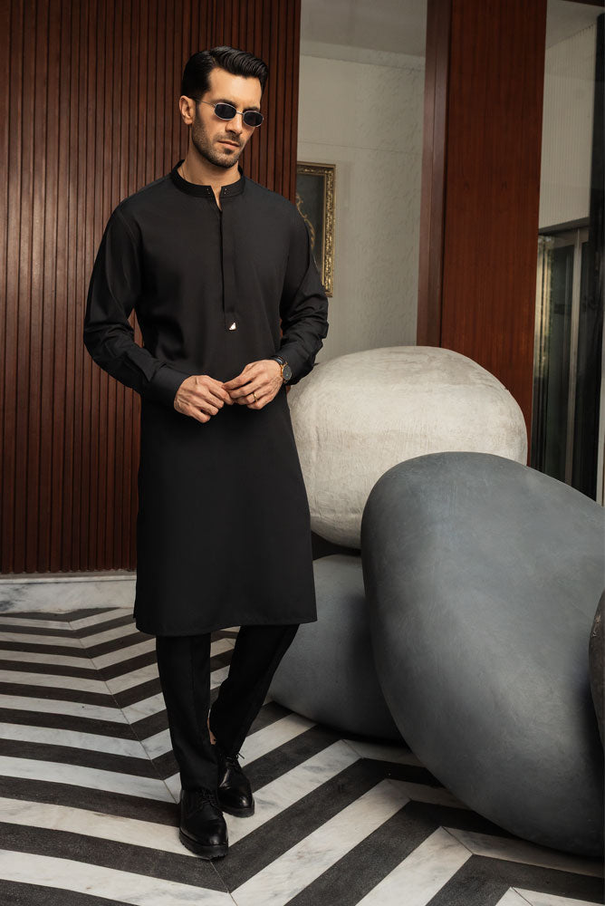 Men Black  Kurta pajama