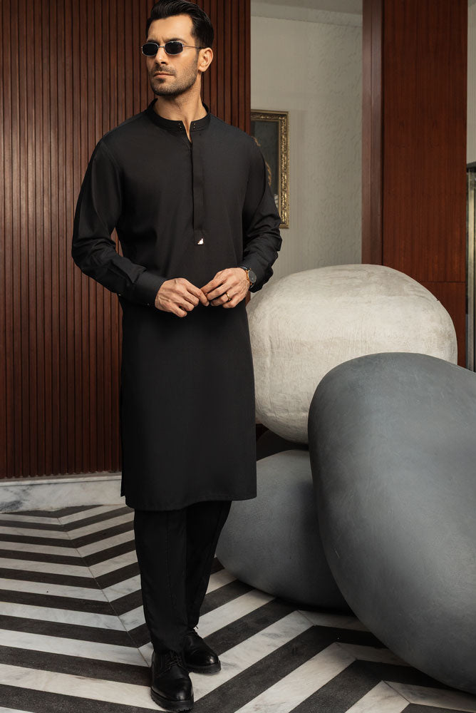 Men Black  Kurta pajama