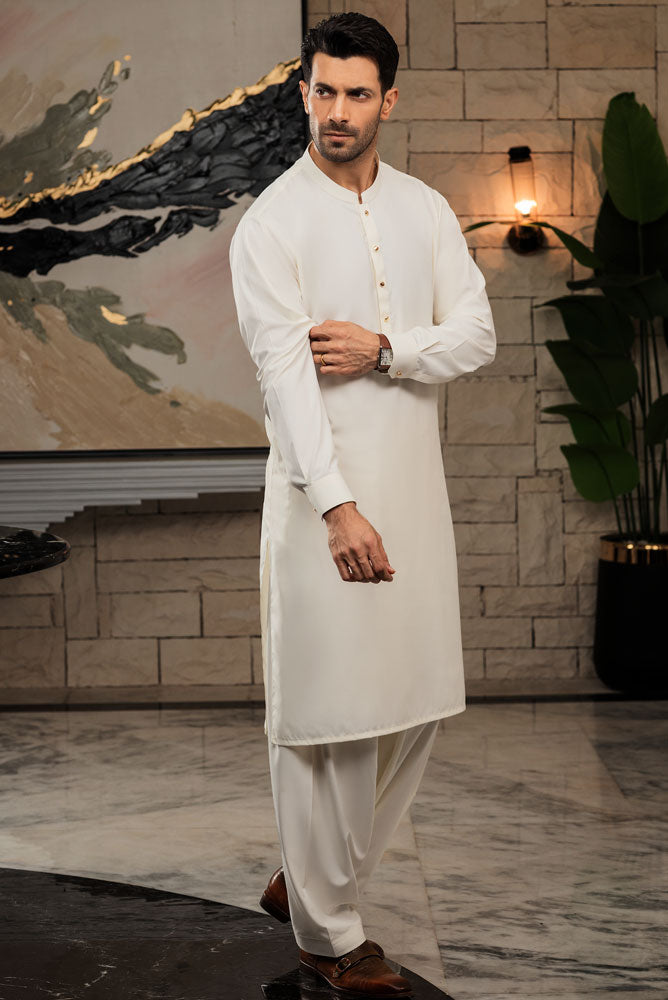 Men Cream Premium Kurta Shalwar