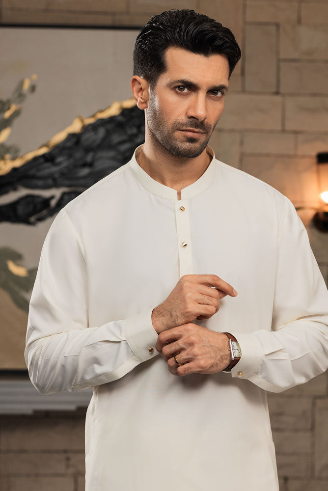 Men Cream Premium Kurta Shalwar