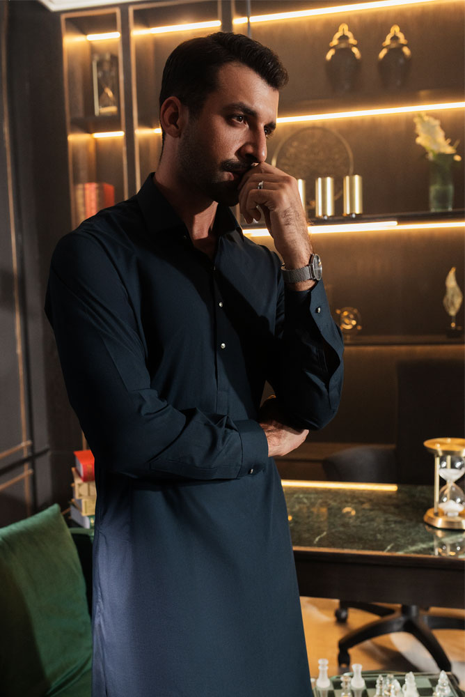 Men Black kameez Shalwar