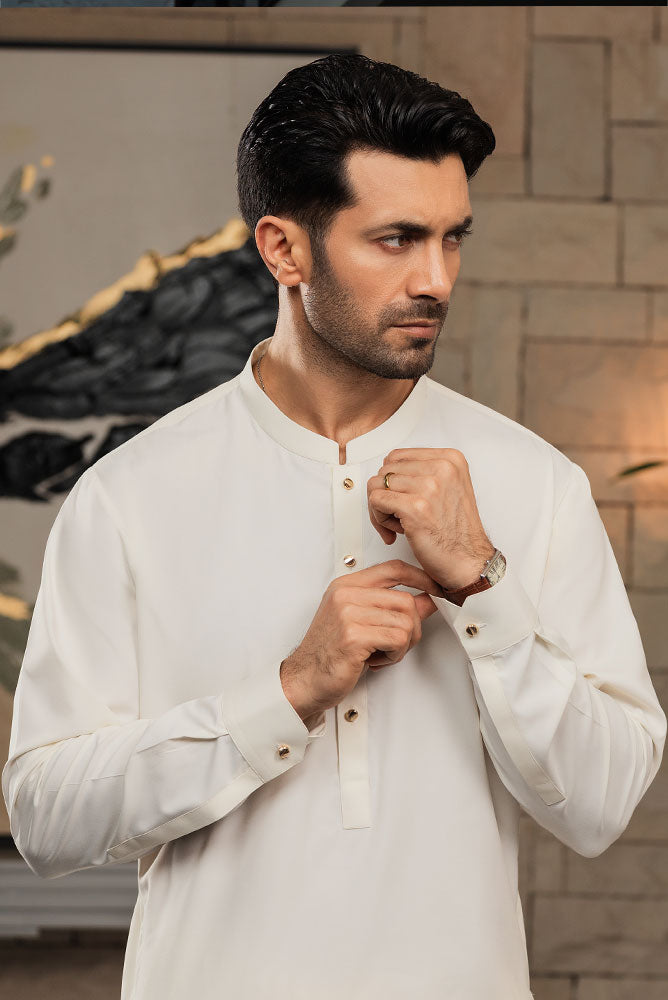 Men Cream Premium Kurta Shalwar