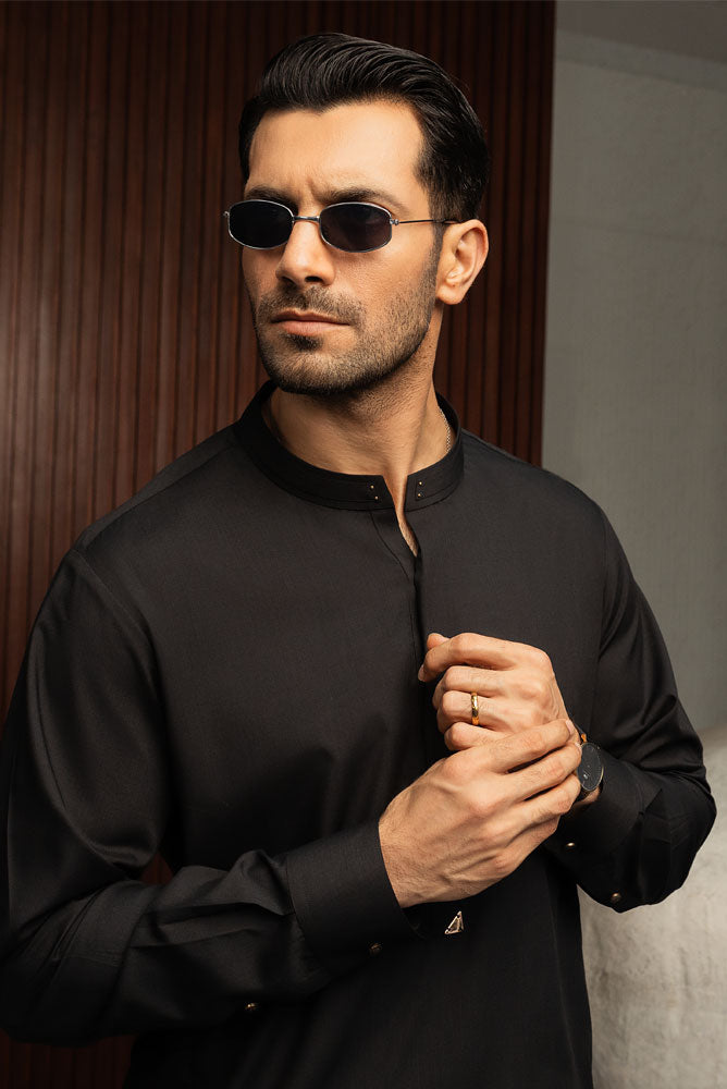 Men Black  Kurta pajama