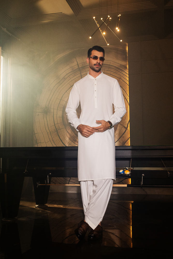 Men OffWhite Premium Kurta Shalwar