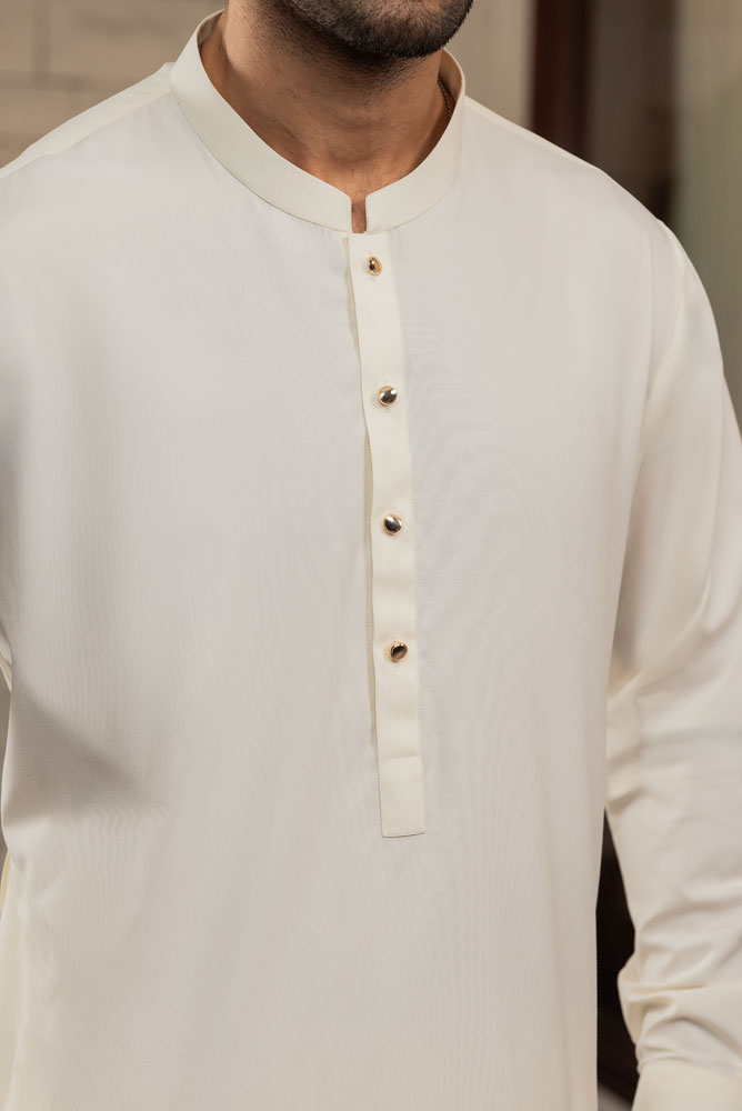 Men Cream Premium Kurta Shalwar