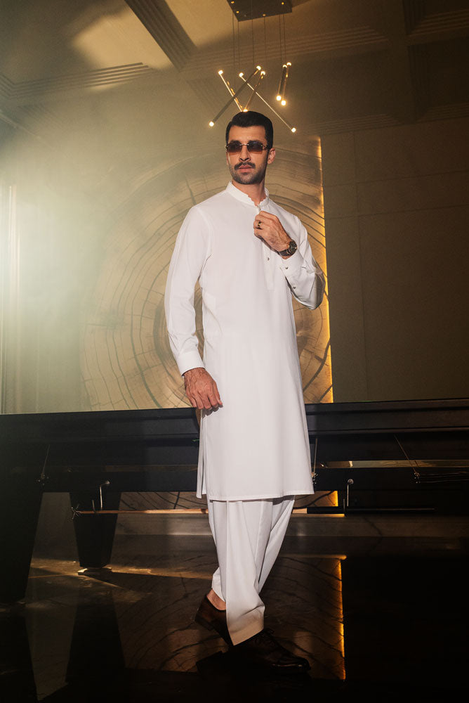 Men OffWhite Premium Kurta Shalwar