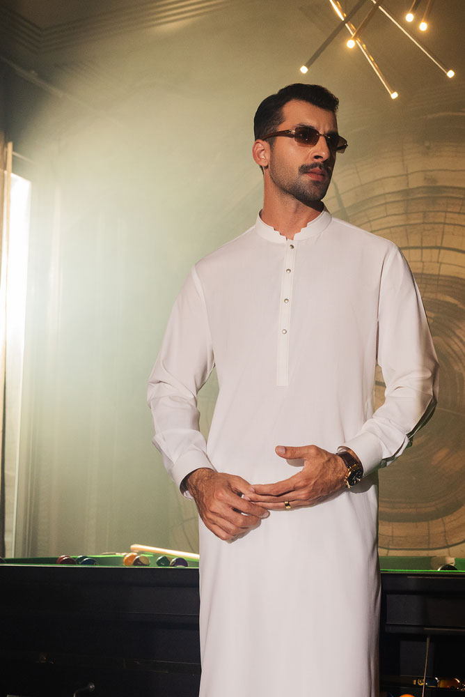 Men OffWhite Premium Kurta Shalwar