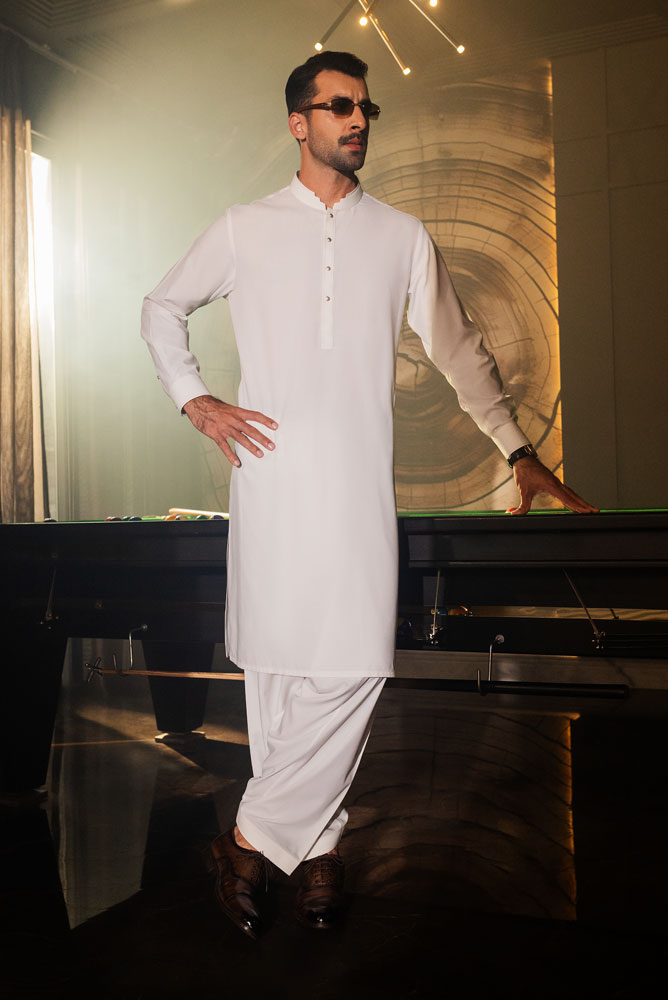 Men OffWhite Premium Kurta Shalwar