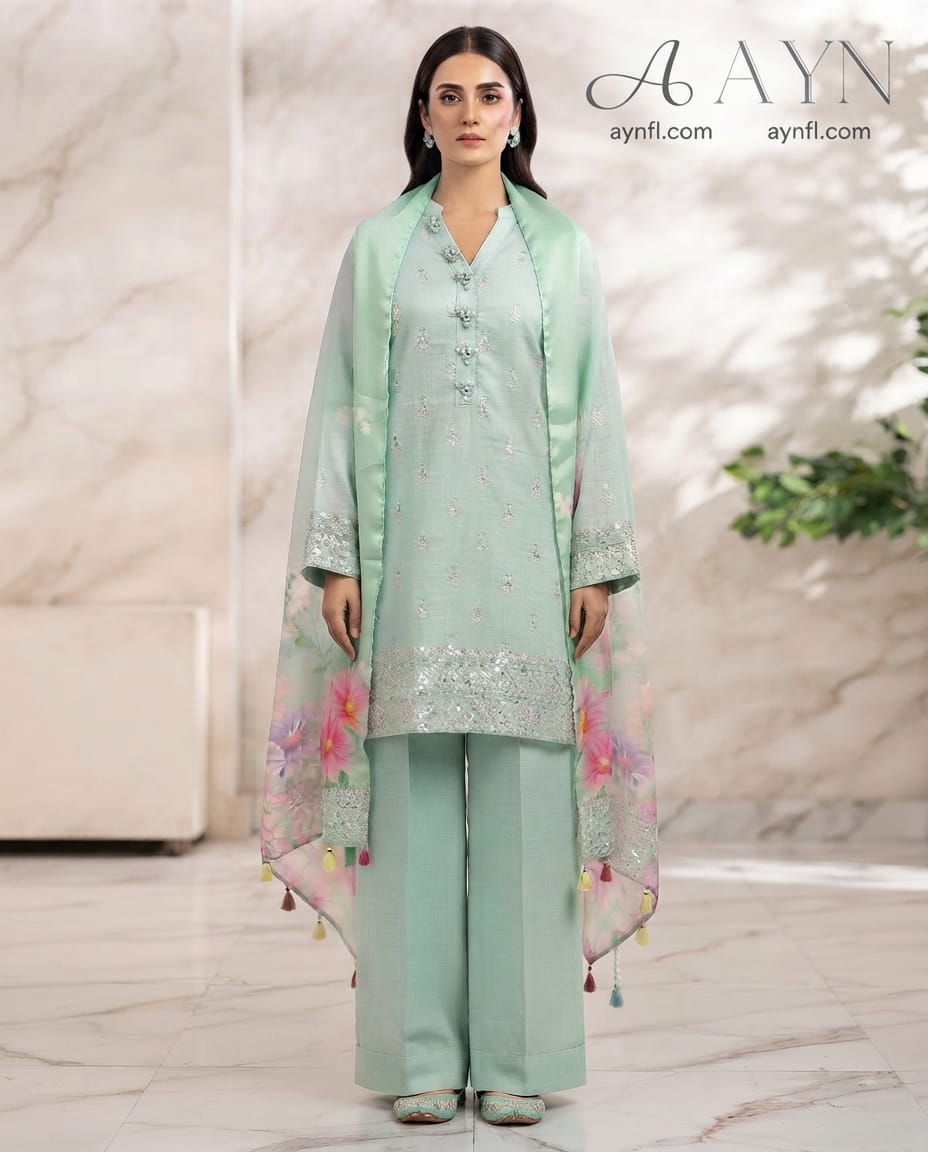 Dobby Lawn Embroidred 3Pcs By AYN