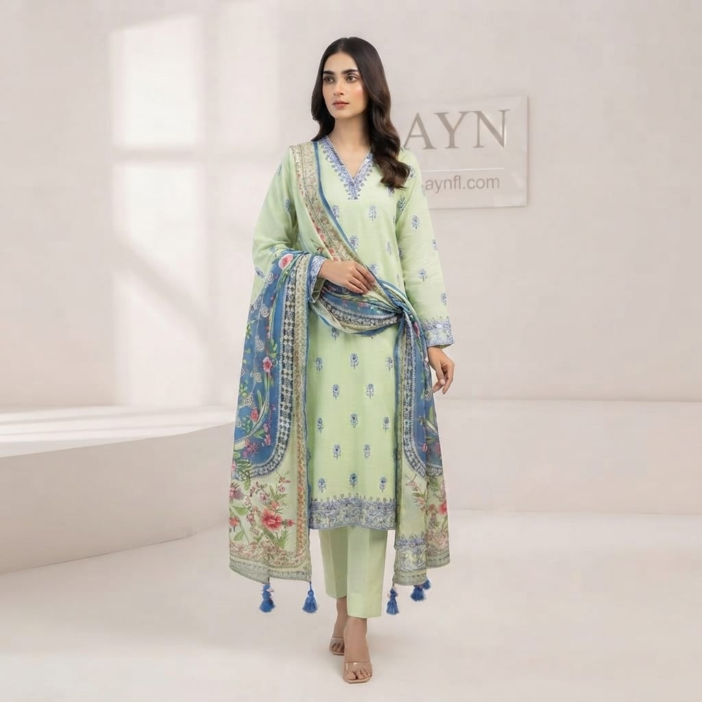 Dobby Lawn Embroidred 3Pcs By AYn