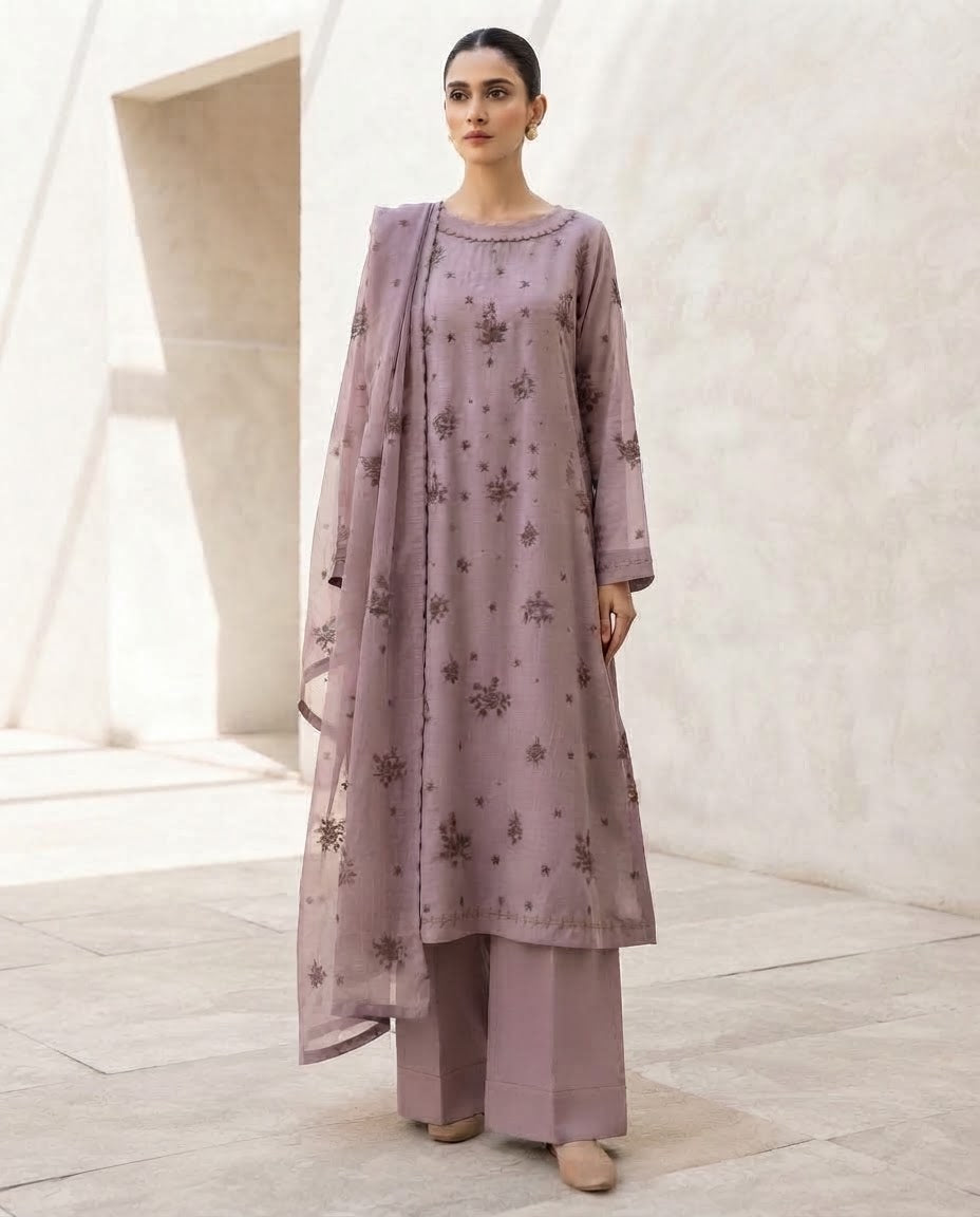 3Pcs Embroided Suit By AYN