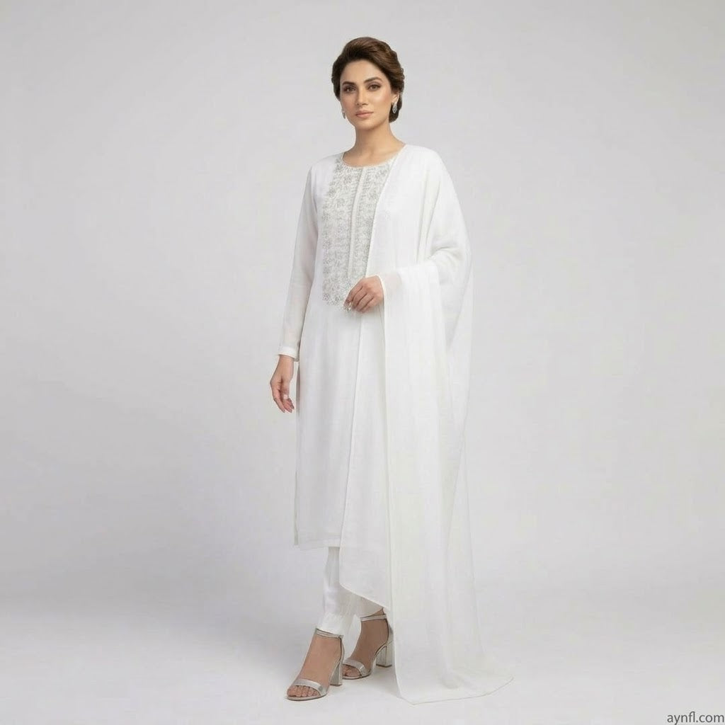 Fancy 3Pcs Handwork Suit By AYN