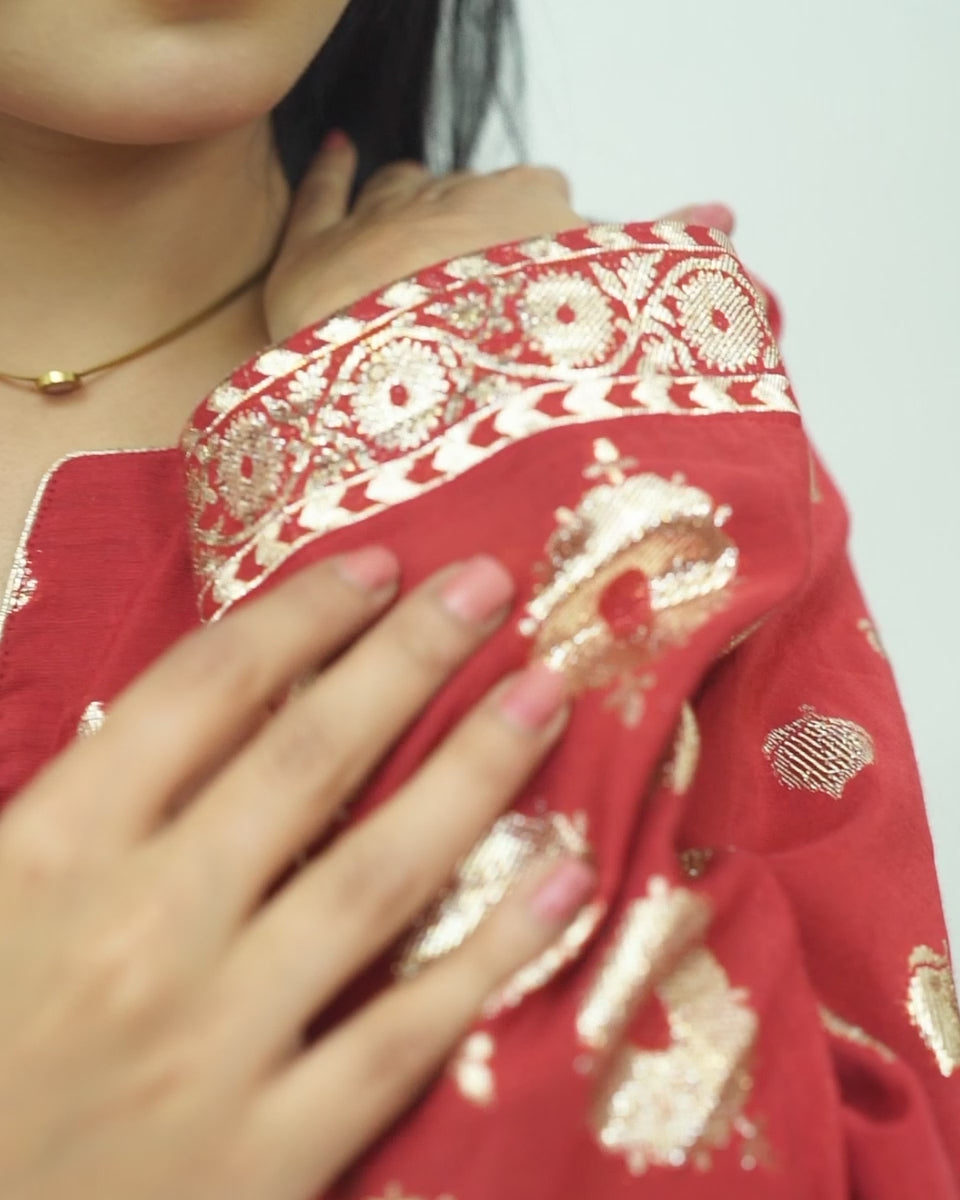Zari Jacquard 3pcs Suit